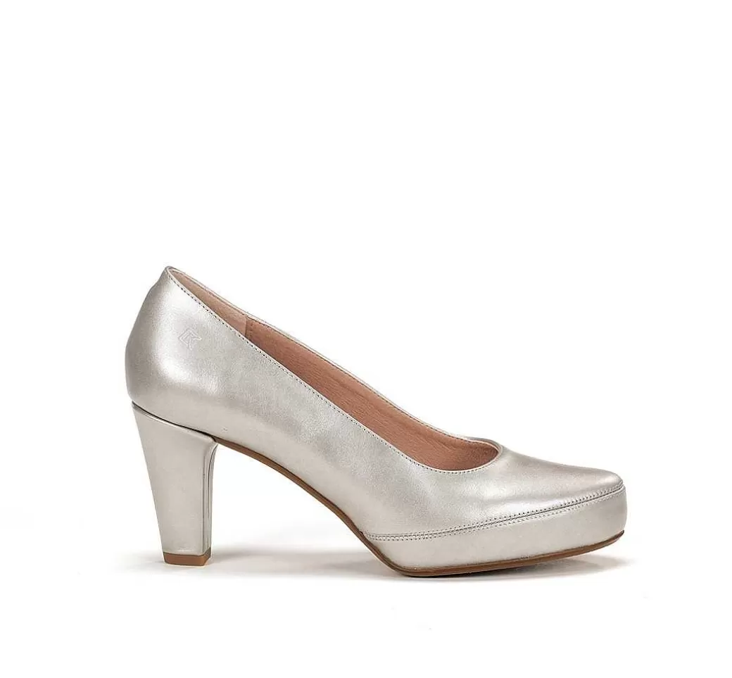 Fluchos Blesa D5794 Salon Plata^Mujer Zapatos De Tacón