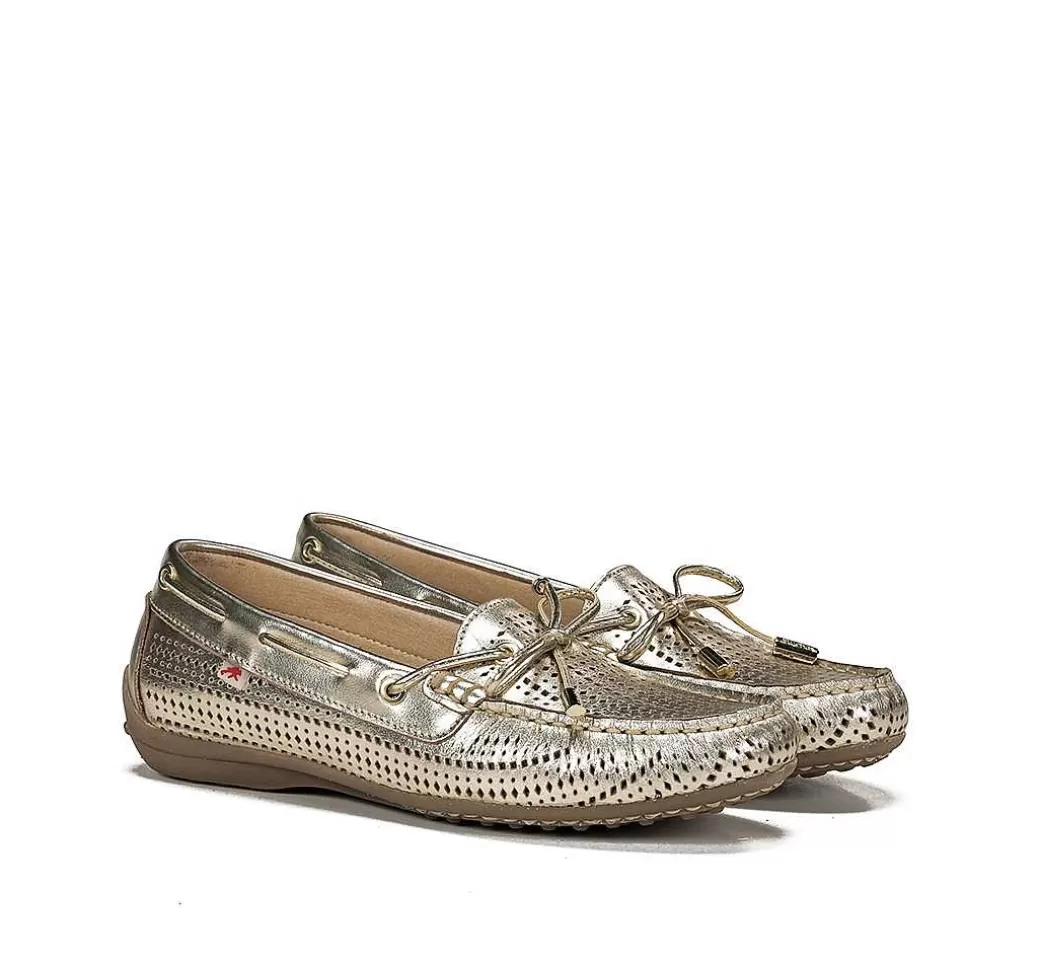 Fluchos Bruni F1428 Mocasin Dorado^Mujer Mocasines