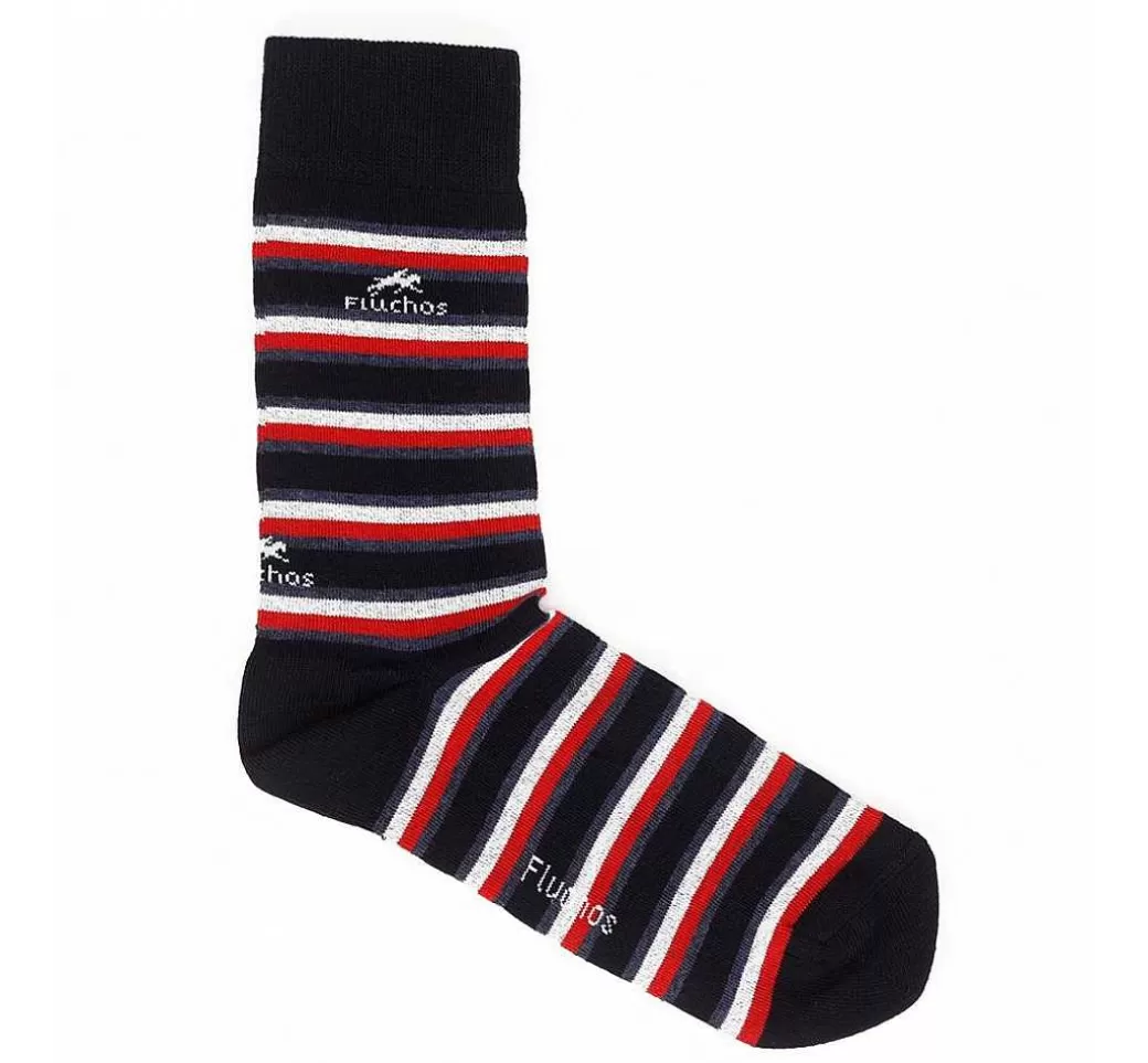 Fluchos Ca0009 Calcetines Largos Rayas Y Azul^Hombre Calcetines