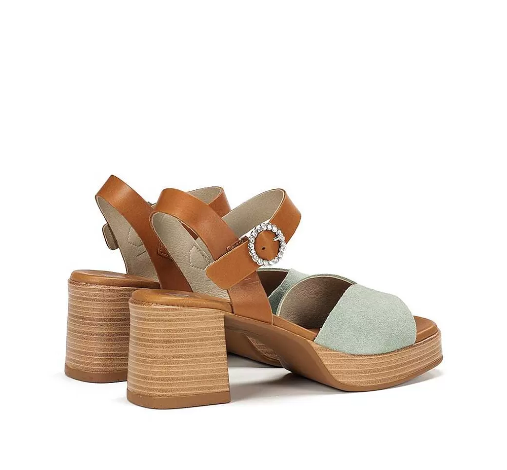 Fluchos Diamond D9283 Sandalia Verde^Mujer Zapatos De Tacón