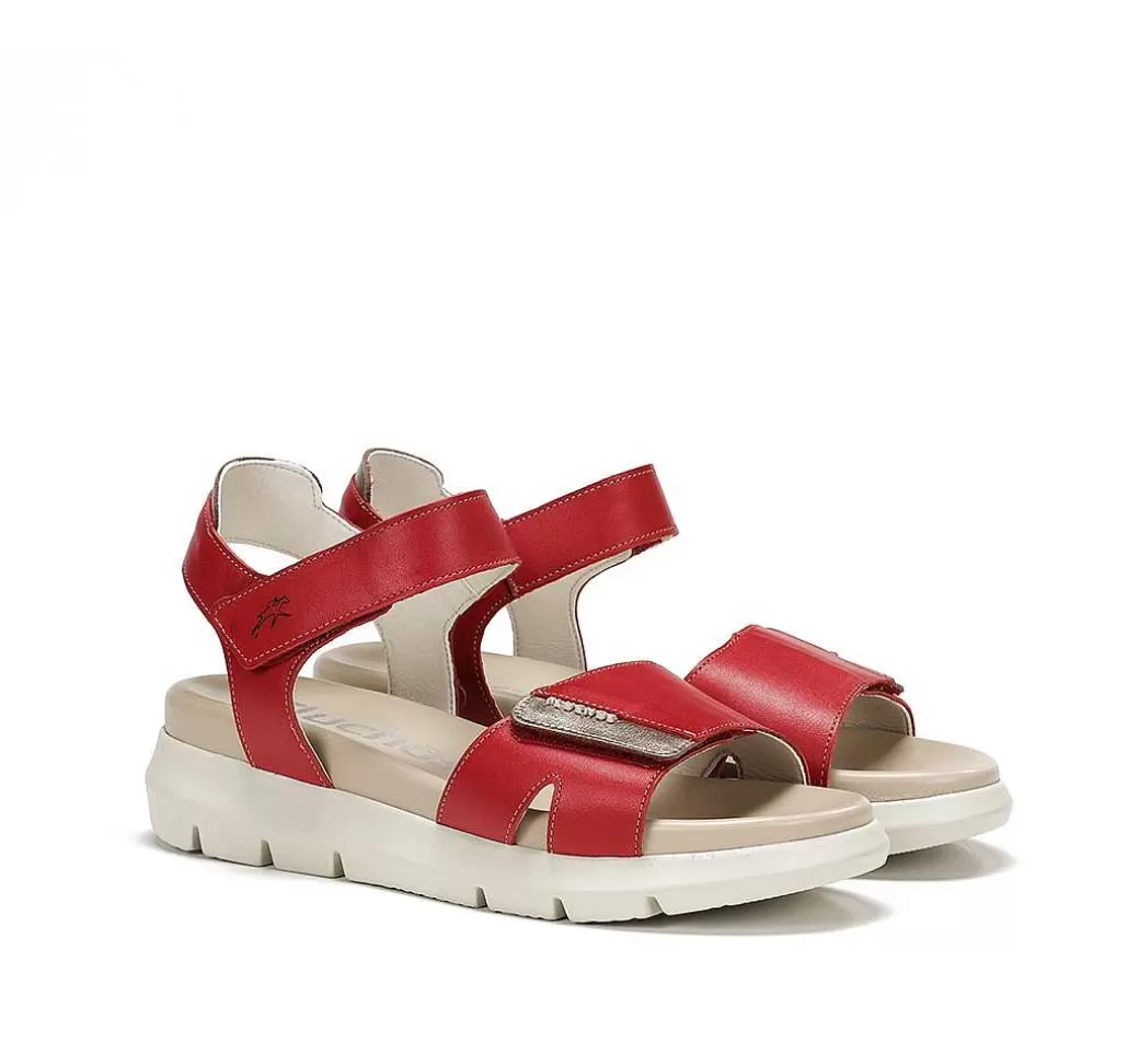 Fluchos Hellen F1708 Sandalia Rojo^Mujer Zapatos Planos