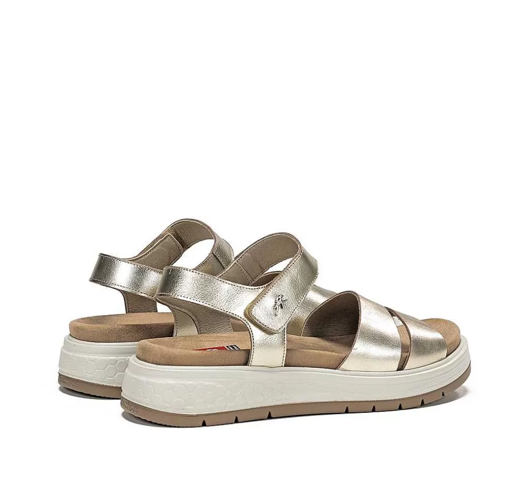 Fluchos Street F2006 Sandalia Dorada^Mujer Zapatos Planos
