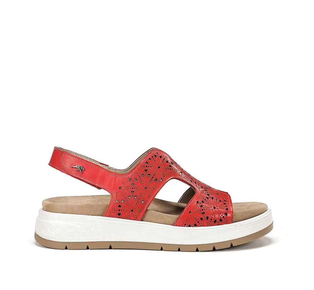 Fluchos Street F2007 Sandalia Roja^Mujer Zapatos Planos